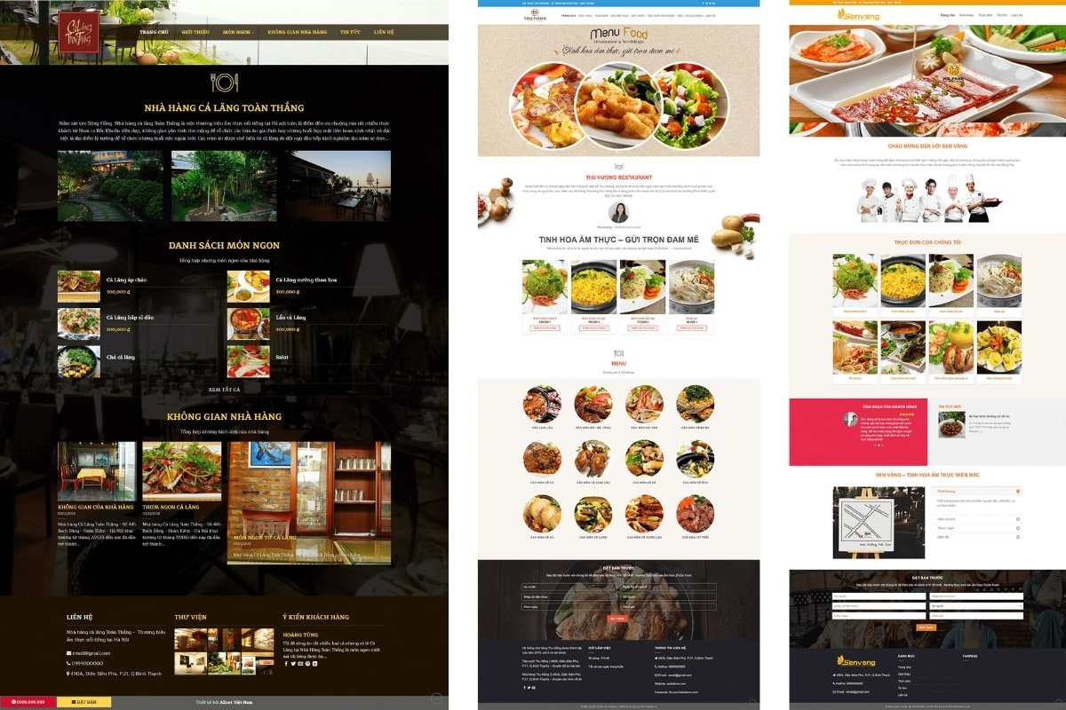 Mẫu website nhà hàng