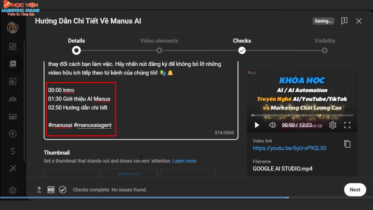 Nội Dung Đào Tạo Làm Youtube View Ngoại Tại Doanh Nghiệp HVMO Buổi 7,8.4
