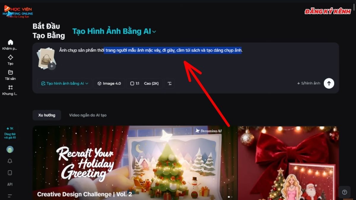 Cách Tạo Ảnh Từ Tham Chiếu Bằng Dreamina AI bước 2