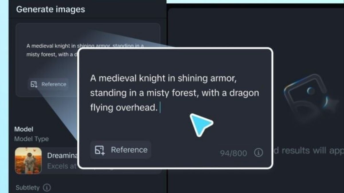 Cách Tạo Ảnh Từ Văn Bản Bằng Dreamina AI bước 2