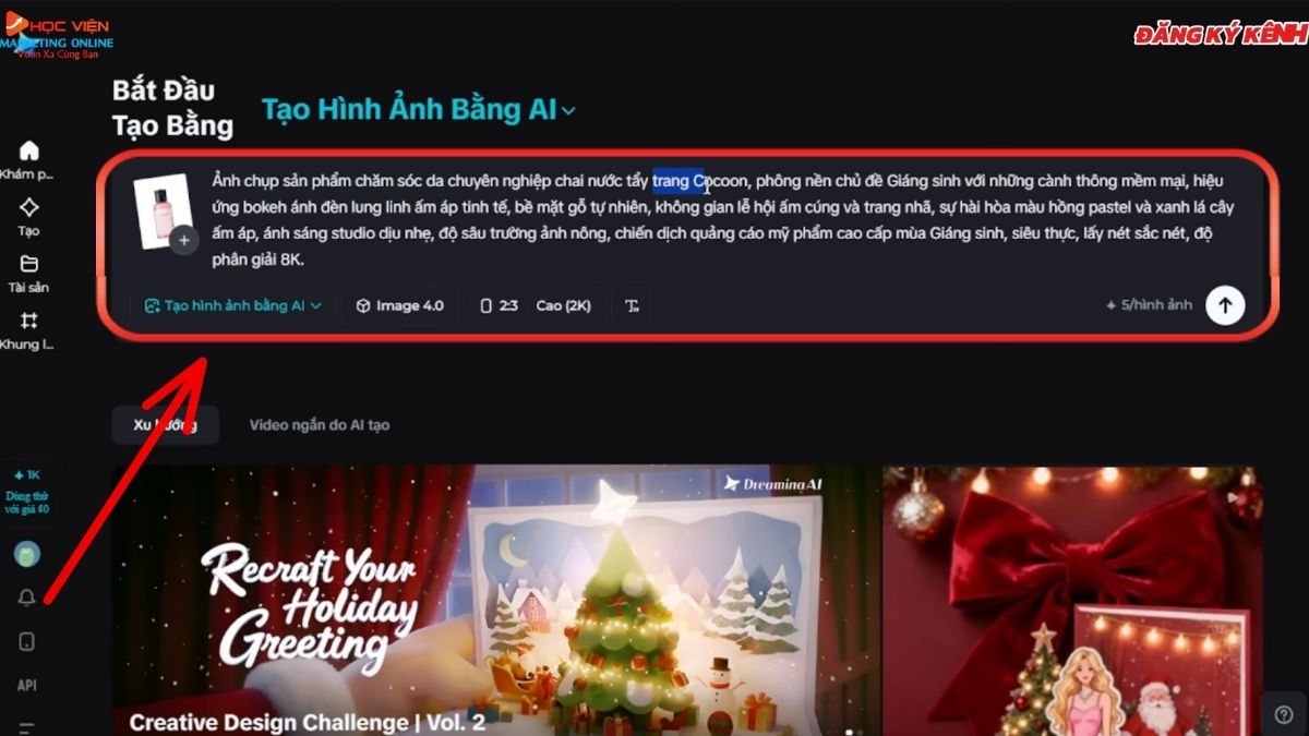 Cách Tạo Ảnh Từ Hình Ảnh Có Sẵn Bằng Dreamina AI bước 2