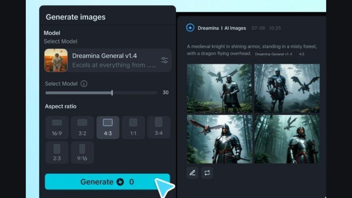 Cách Tạo Ảnh Từ Văn Bản Bằng Dreamina AI bước 3