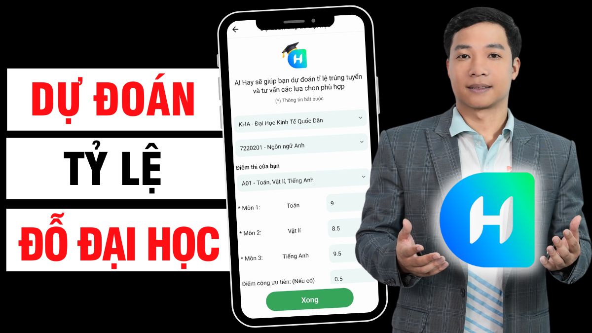 Cách dự đoán tỷ lệ đỗ Đại học bằng AI miễn phí năm 2025