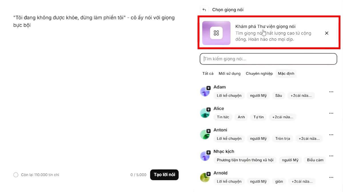 Cách Sử Dụng ElevenLabs AI Trên Máy Tính- Nhân bản giọng nói bước 1.2