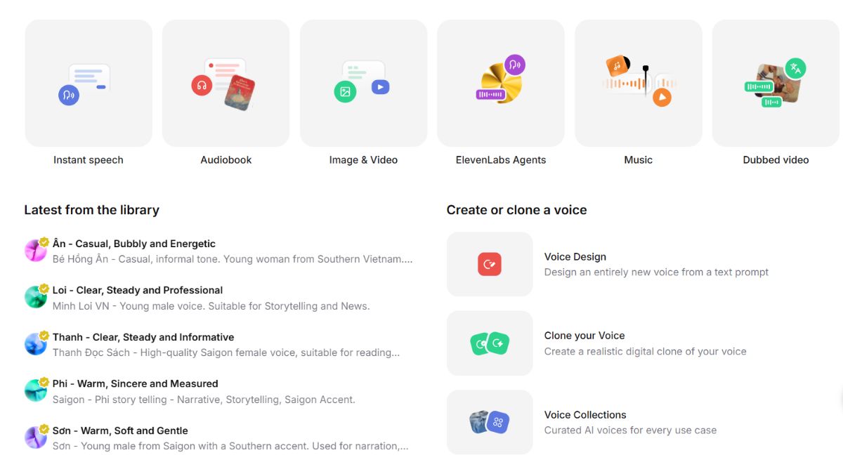 Tính Năng Nổi Bật Của ElevenLabs AI