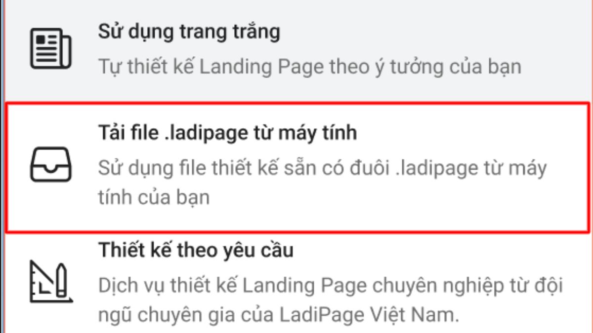 Bước 4 Tải File Ladipage 