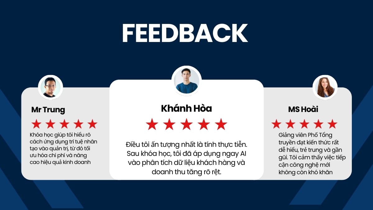 Ý Kiến Của Học Viên Về Khóa Học AI Cho CEO Tại HVMO
