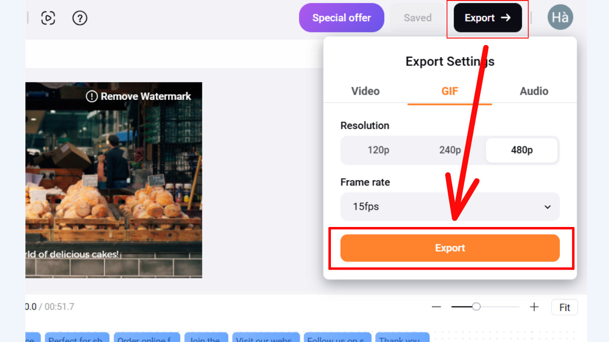 Hướng dẫn cách sử dụng FlexClip tạo video AI truyền thông xã hội bước 6