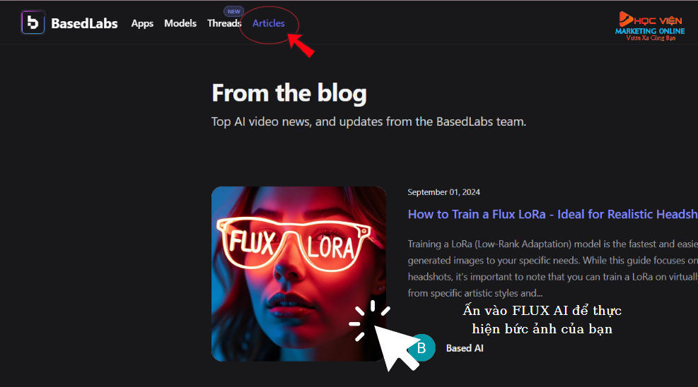 Hướng dẫn sử dụng Flux AI trên BasedLabs bước 2