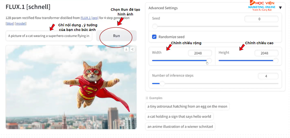 Cách sử dụng Flux AI trên HuggingFace bước 3