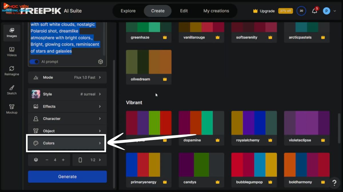 Cách tạo ảnh AI với Freepik AI Image Generator bước 4