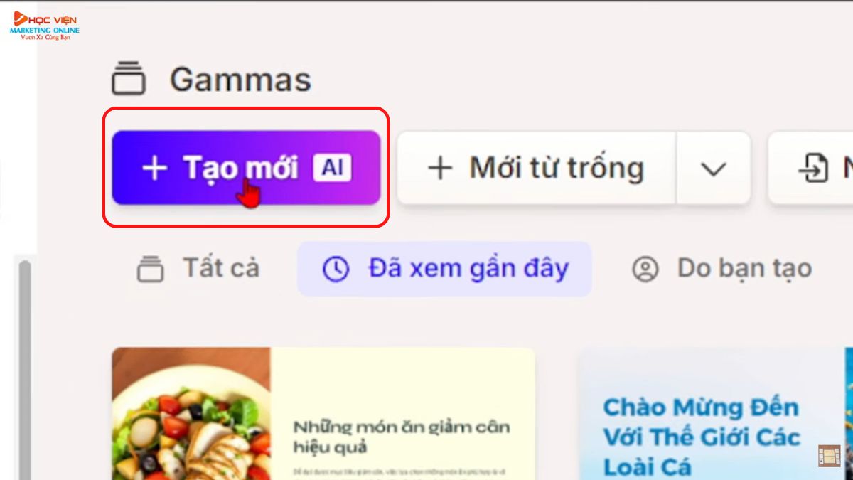 Hướng dẫn cách sử dụng Gamma tạo bài thuyết trình PowerPoint- Phương pháp dán văn bản bước 1