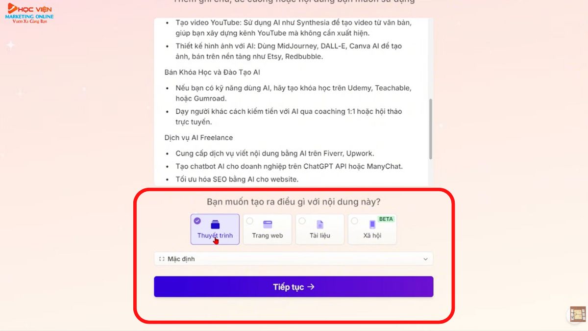 Hướng dẫn cách sử dụng Gamma tạo bài thuyết trình PowerPoint- Phương pháp dán văn bản bước 4