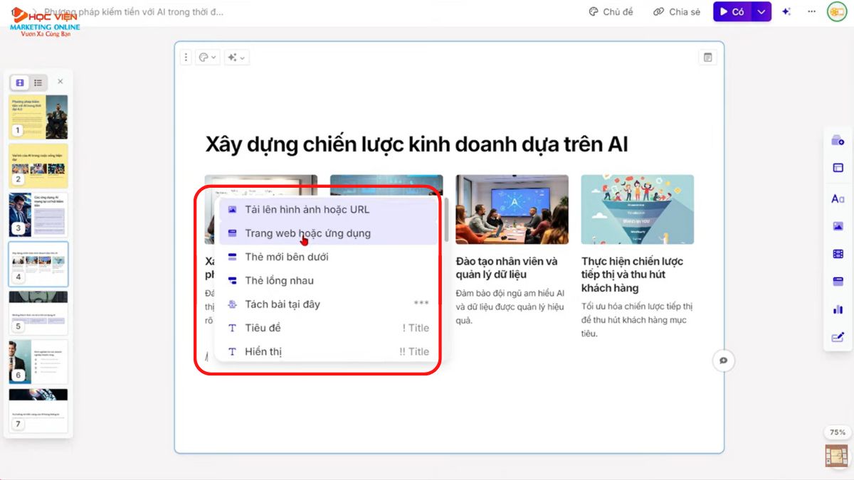 Hướng dẫn cách sử dụng Gamma tạo bài thuyết trình PowerPoint- Tạo bằng văn bản bước 8.3