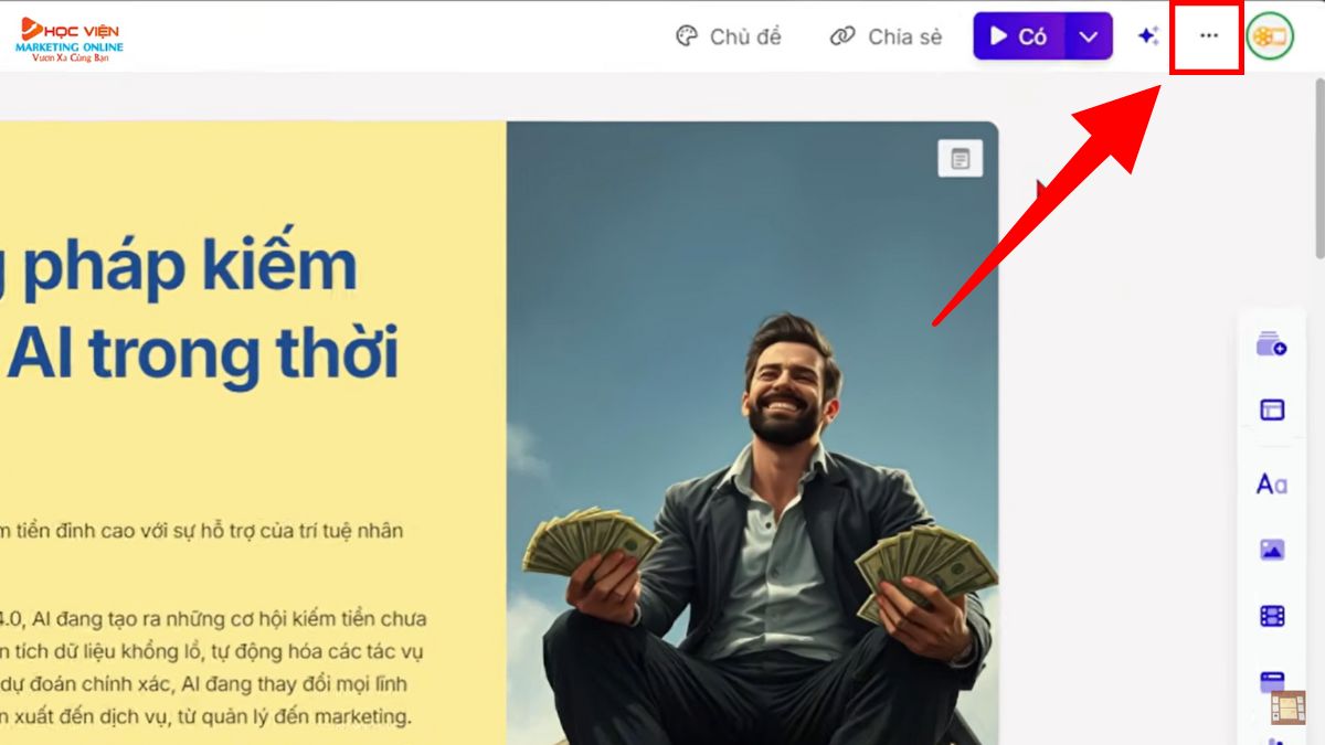 Hướng dẫn cách sử dụng Gamma tạo bài thuyết trình PowerPoint- Tạo bằng văn bản bước 10.1