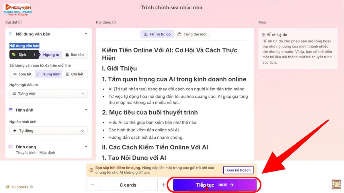 Hướng dẫn cách sử dụng Gamma tạo bài thuyết trình PowerPoint- Phương pháp Nhập tệp hoặc URL bước 2.3