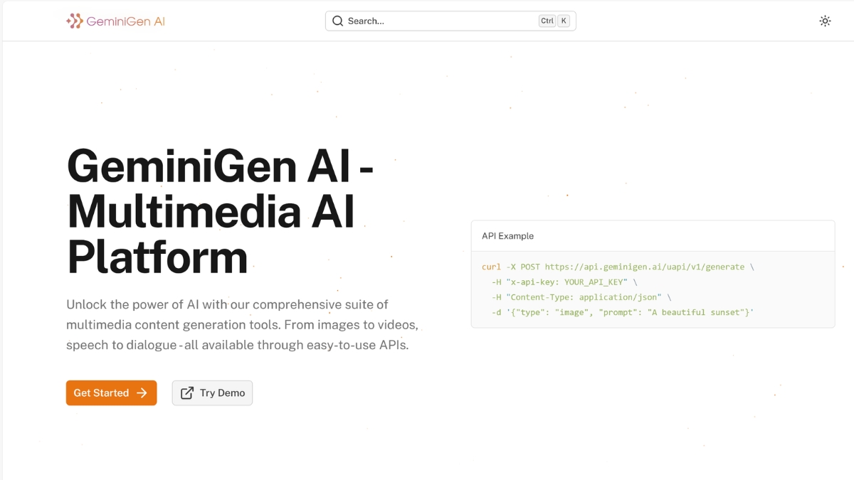 Cách Sử Dụng Tính Năng API Của GeminiGen AI