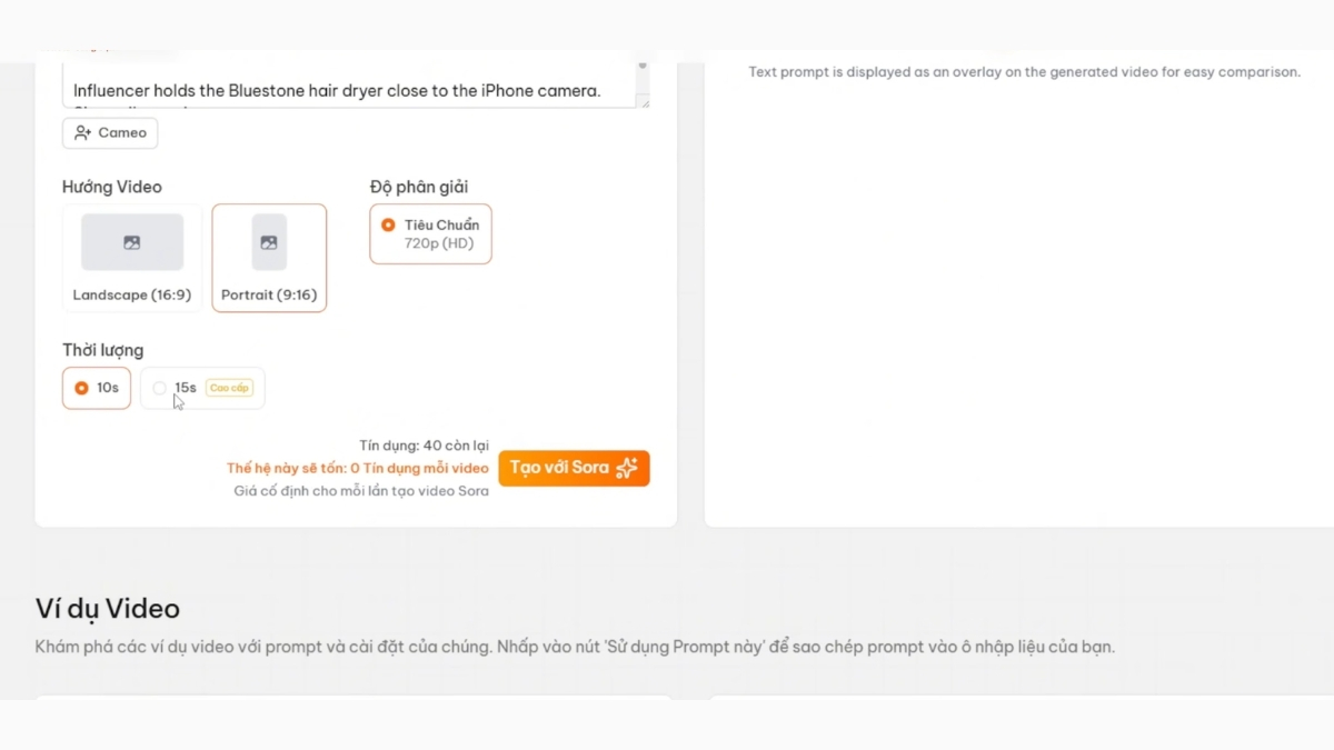 Hướng Dẫn Cách Sử Dụng GeminiGen AI- Tạo video với Sora 2 bước 5