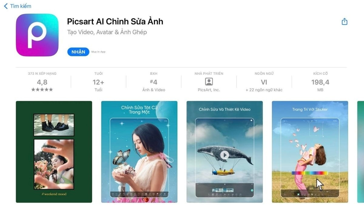 App Ghép Ảnh Tết Bằng AI- PicsArt