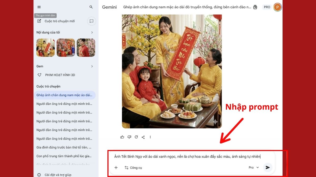 Cách Ghép Mặt Vào Ảnh Tết Bằng AI Với Gemini bước 4
