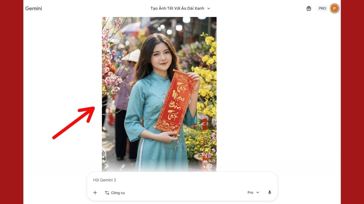 Cách Ghép Mặt Vào Ảnh Tết Bằng AI Với Gemini bước 5