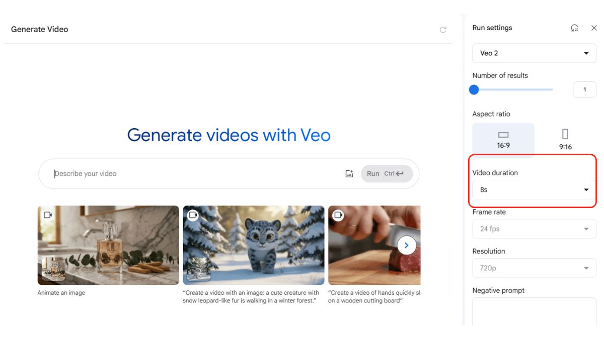 Hướng dẫn cách sử dụng Google AI Studio tạo video với Veo AI bước 3.3