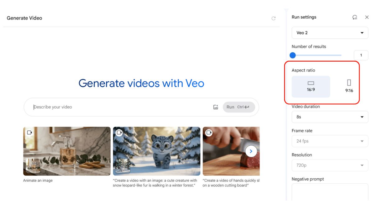 Hướng dẫn cách sử dụng Google AI Studio tạo video với Veo AI bước 3.2