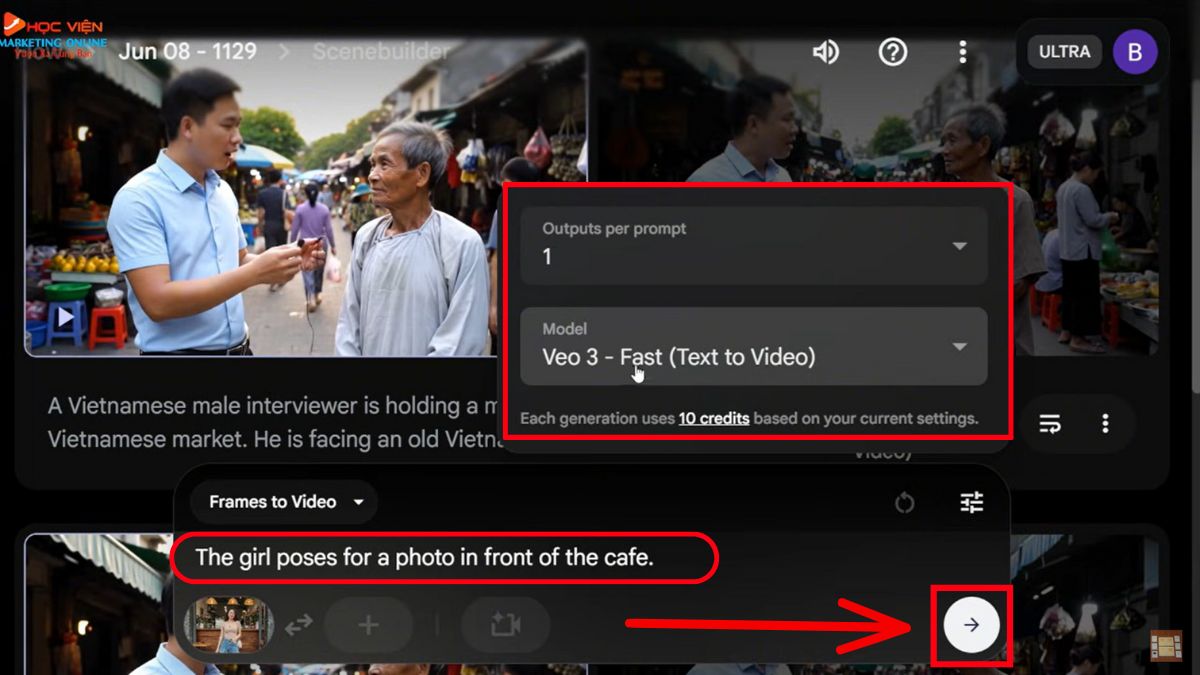Cách sử dụng các tính năng khác trong Flow- Frames to video bước 5