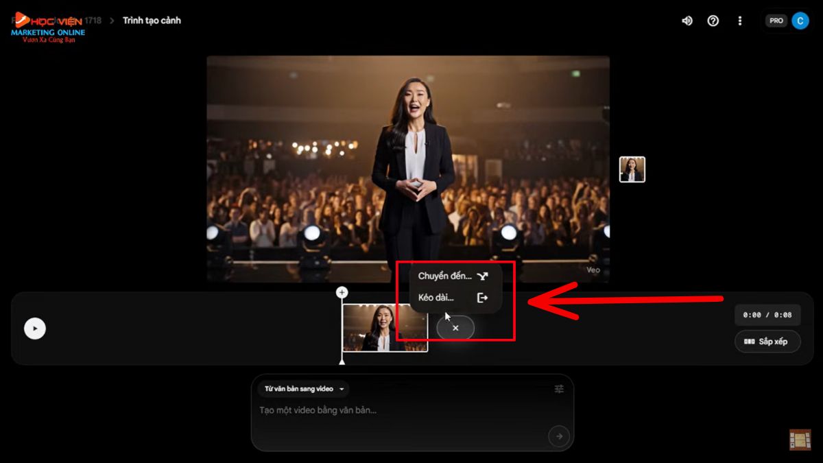 Cách sử dụng các tính năng khác trong Flow- Thêm vào cảnh bước 2