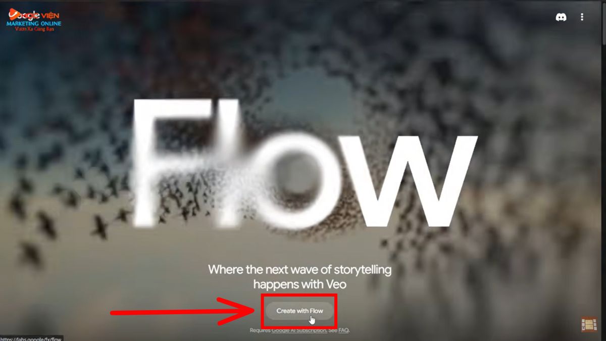 Dùng Google Veo 3 qua Google Lab (Flow) trên máy tính bước 2