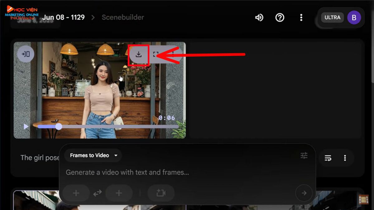 Cách sử dụng các tính năng khác trong Flow- Frames to video bước 6
