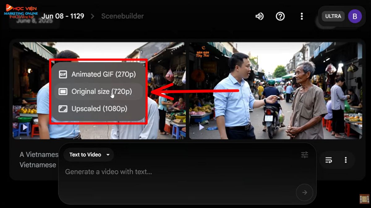 Dùng Google Veo 3 qua Google Lab (Flow) trên máy tính bước 4.2