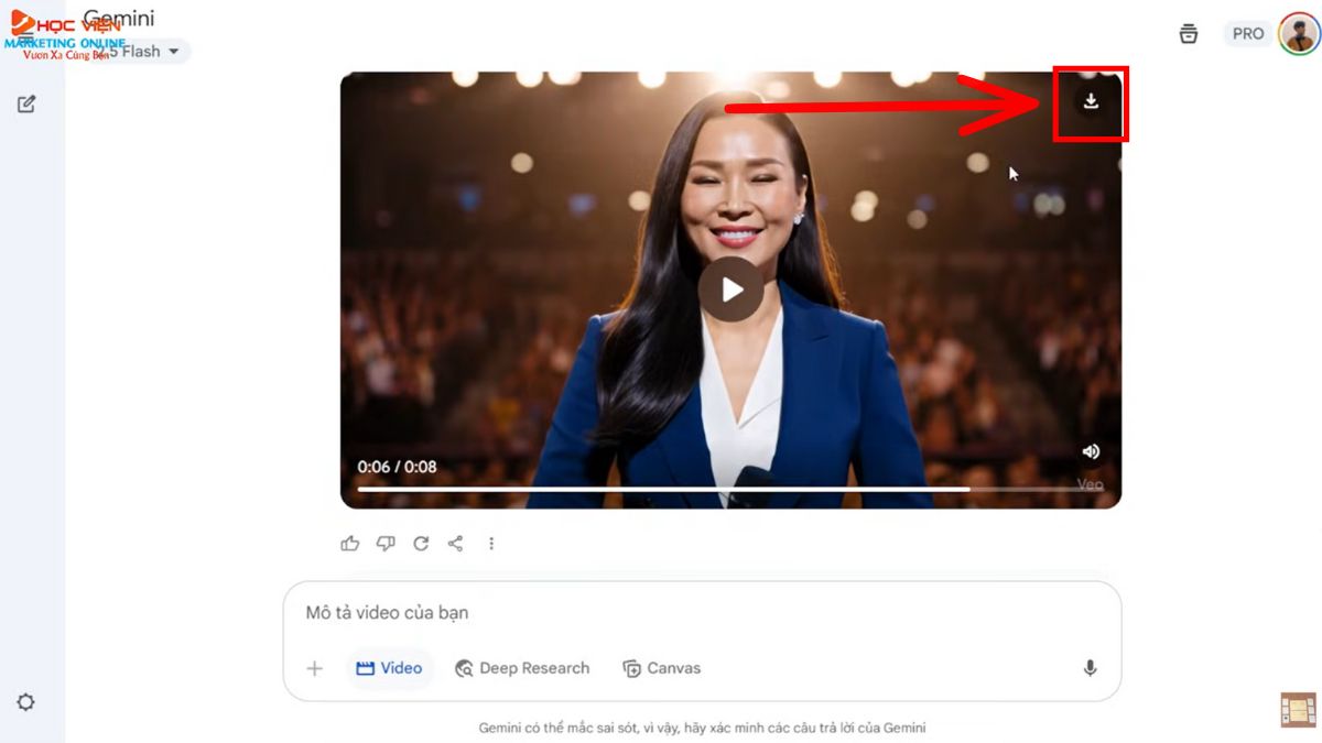 Cách sử dụng Google Veo 3 qua Gemini trên máy tính bước 4