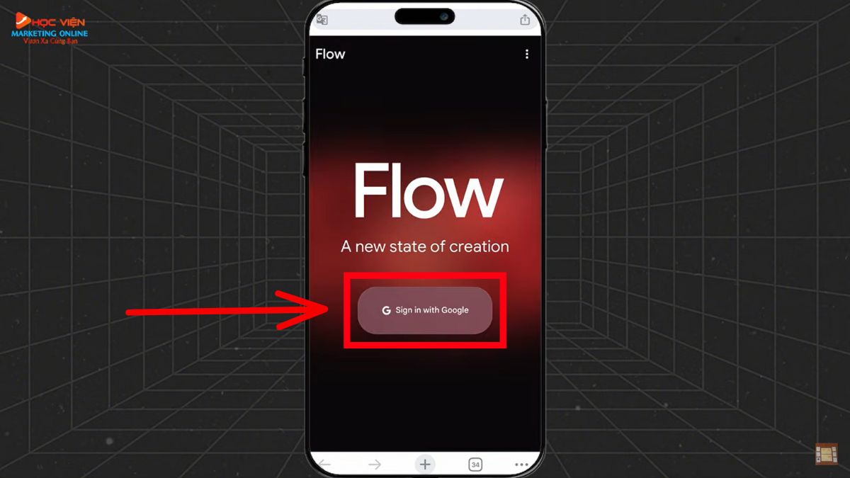 Hướng dẫn sử dụng Google Veo 3 qua Google Lab (Flow) trên điện thoại bước 3