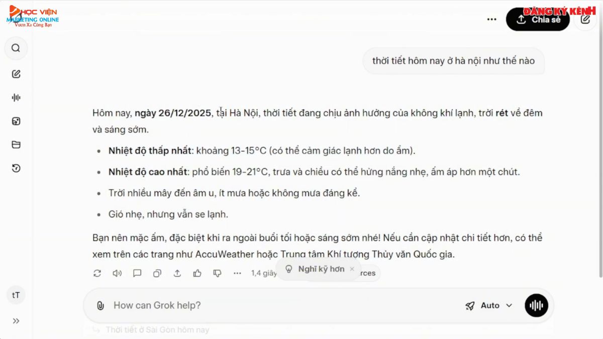 Hướng Dẫn Cách Sử Dụng Grok AI- Hỏi đáp- Chat Bước 3.2