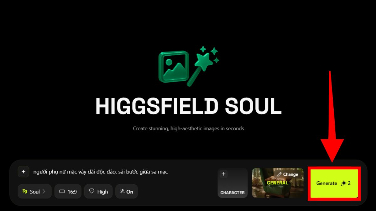 Hướng dẫn cách sử dụng Higgsfield AI free tạo ảnh bước 6