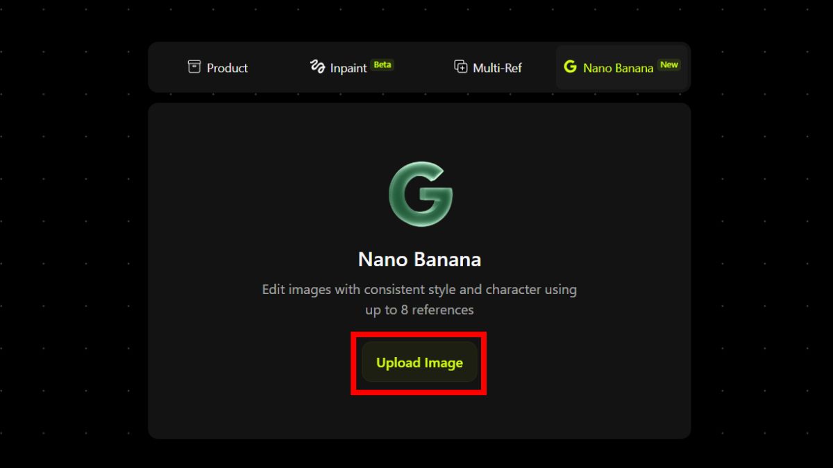 Hướng dẫn cách sử dụng Higgsfield AI free mô hình Nano Banana bước 1