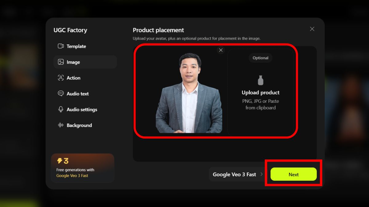 Hướng dẫn cách sử dụng Higgsfield AI free tạo video UGC bước 3