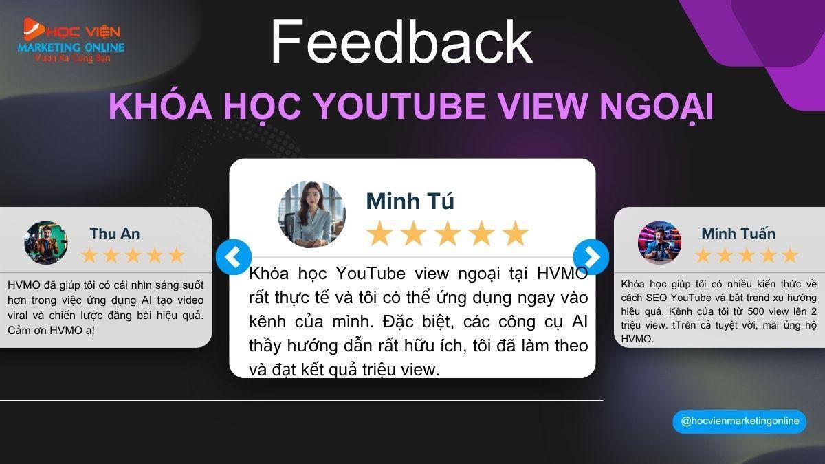 Đánh Giá Từ Học Viên Khóa Học YouTube Nước Ngoài