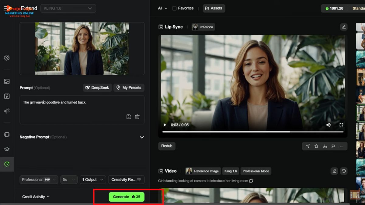 Kéo dài thời lượng video với Extend bước 4