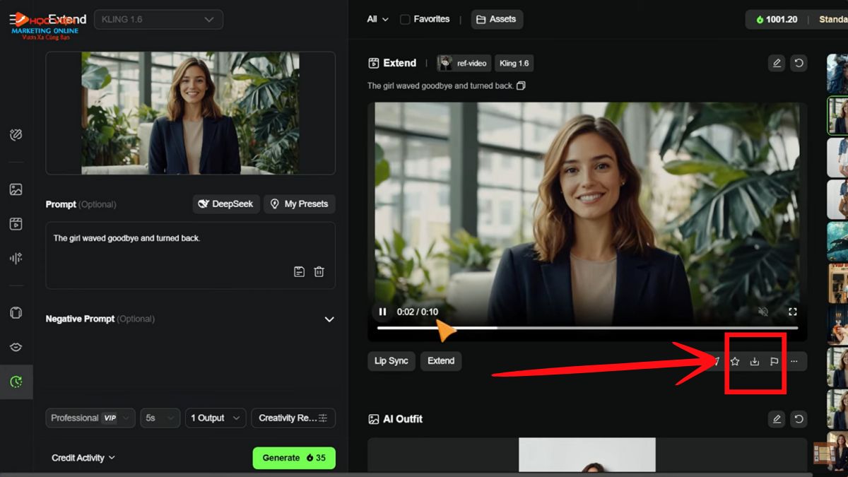 Kéo dài thời lượng video với Extend bước 5