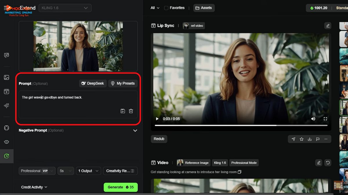 Kéo dài thời lượng video với Extend bước 3