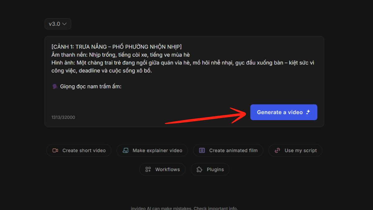 Hướng dẫn cách sử dụng Invideo AI Video Generator bước 2