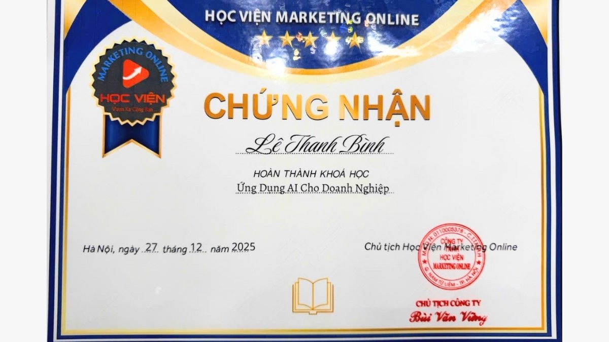 Khai Giảng Khóa Học Ứng Dụng AI Trong Doanh Nghiệp Chi tiết