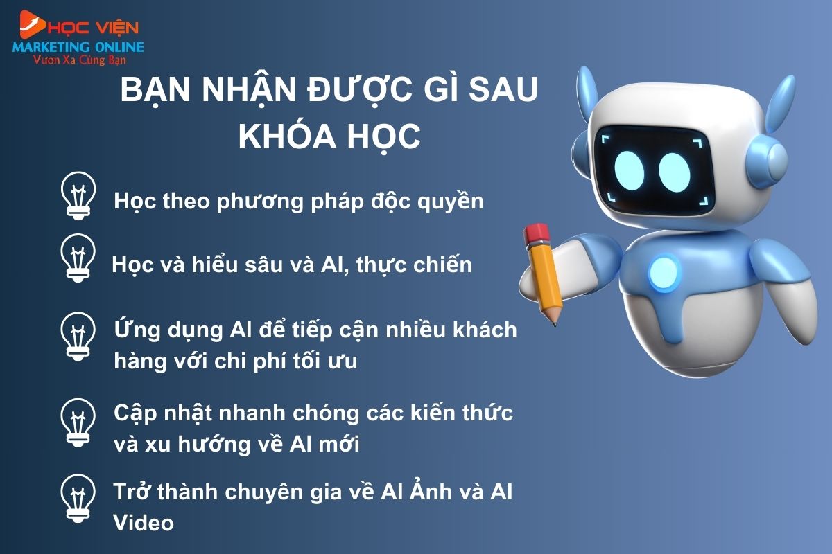 Bạn nhận được gì sau khóa học về AI