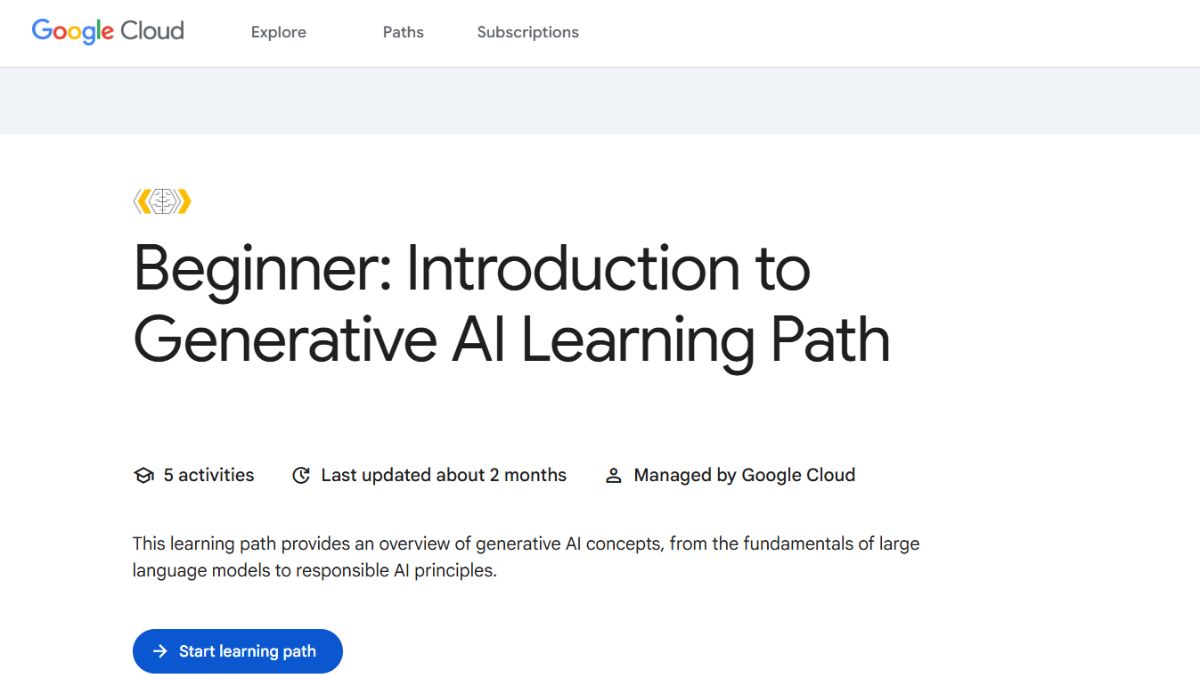 Khóa Học AI Miễn Phí Của Google- Google AI 