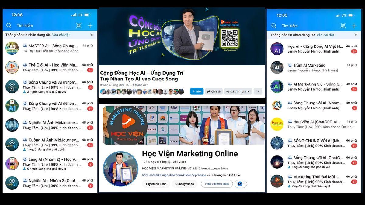HVMO sở hữu nhiều kênh và nhóm cộng đồng đông đảo thành viên