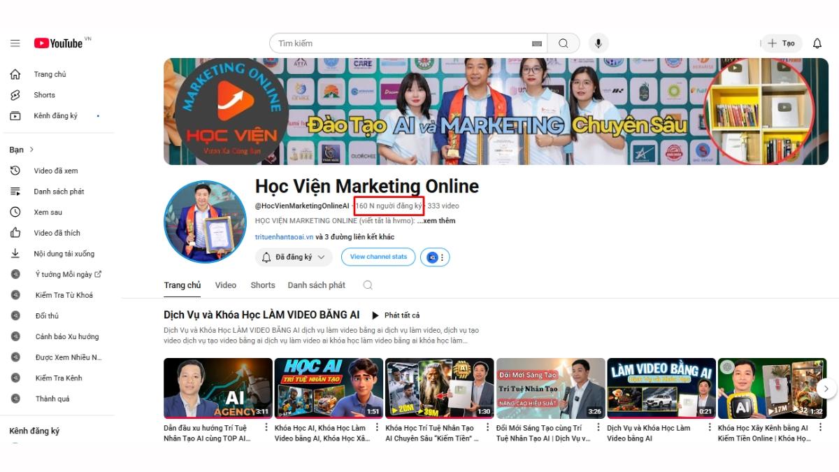 Giảng viên giàu kinh nghiệm thực chiến- Xây kênh Youtube hàng trăm nghìn thành viên