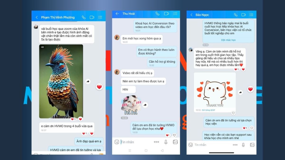 Feedback tích cực của học viên về khóa học AI