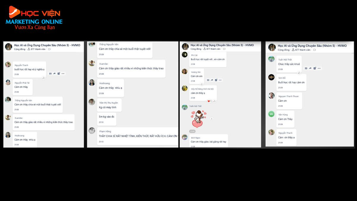 Feedback về khóa học AI tại HVMO